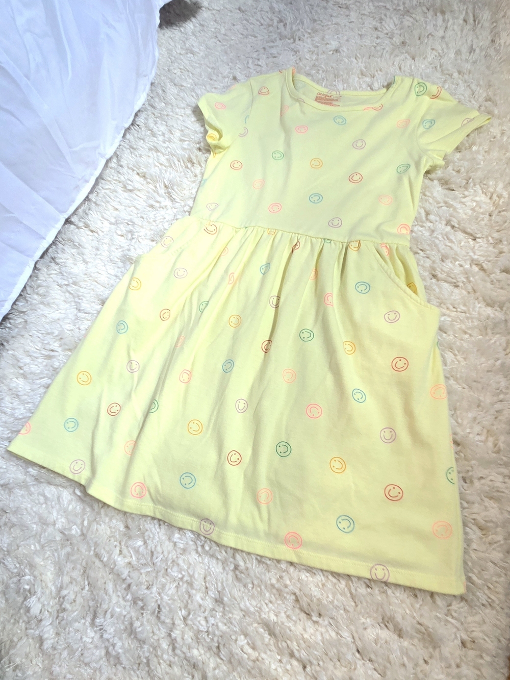 💜 2/$10 Girls Smiley Face Print Dress